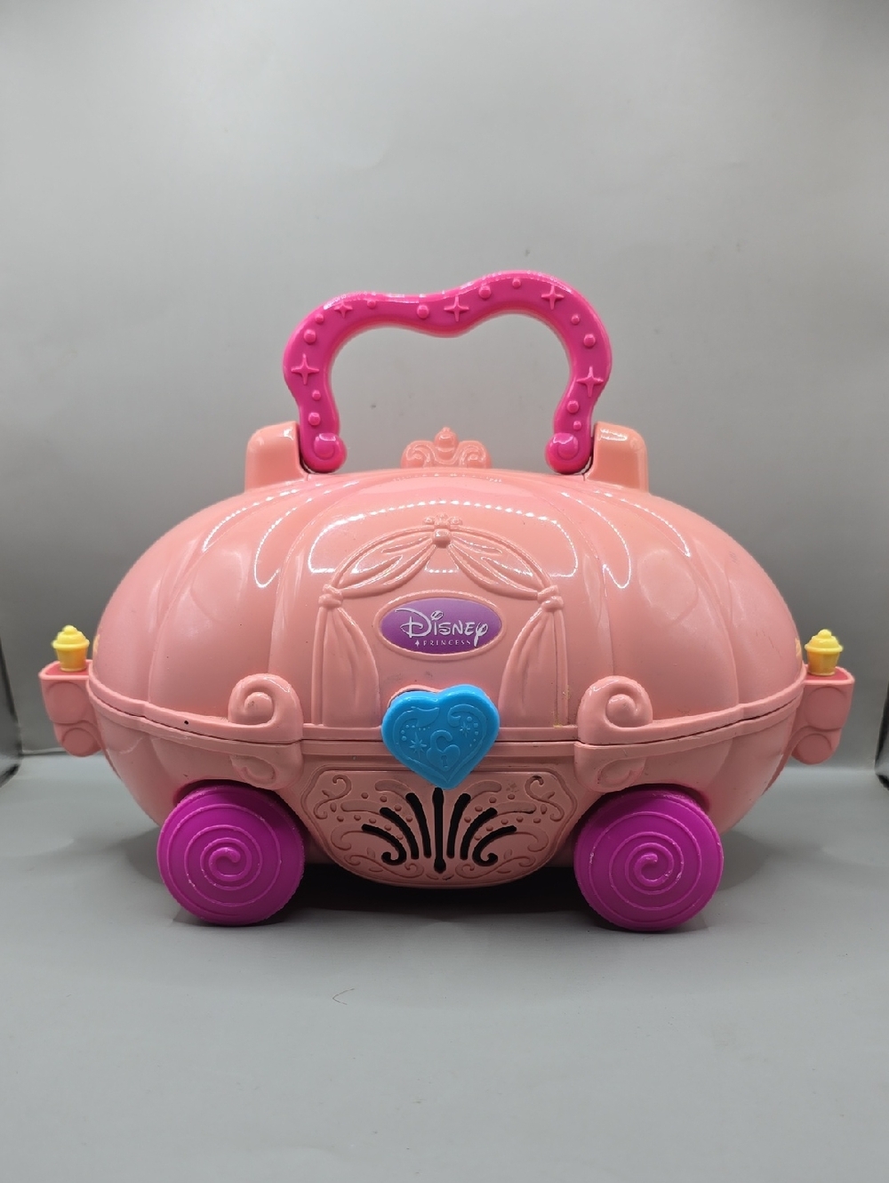 Vintage Vtech Pink Disney Princess Carriage Laptop Cinderella Educational Toy